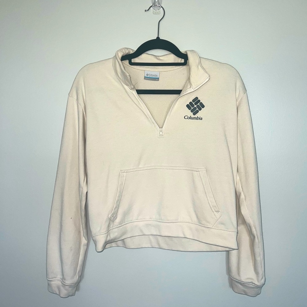 Columbia cropped quarter zip sweatshirt